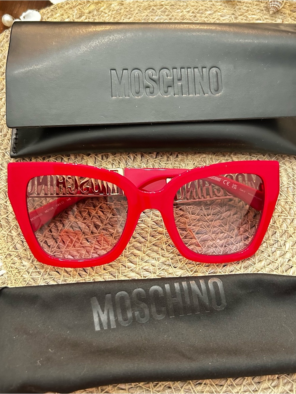 Moschino Pink Cat-Eye Sunglasses New